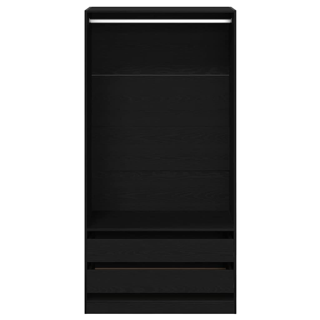 vidaXL Wardrobe Black Oak 100 x 50 x 200 cm Engineered Wood