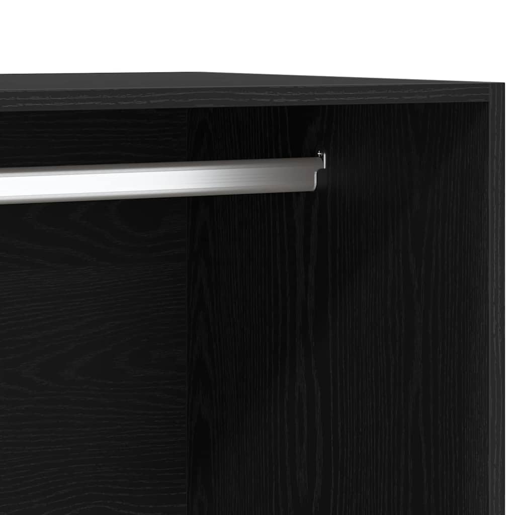vidaXL Wardrobe Black Oak 50 x 50 x 200 cm Engineered Wood