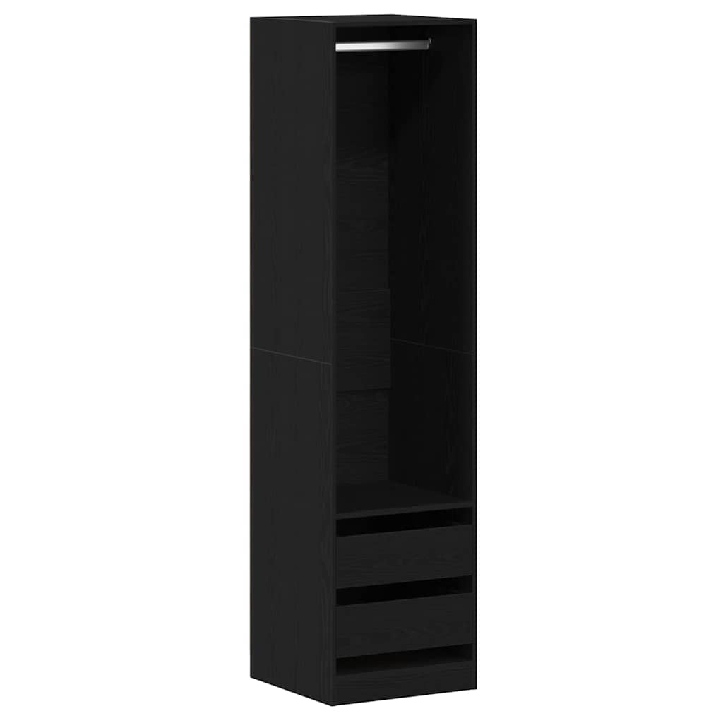 vidaXL Wardrobe Black Oak 50 x 50 x 200 cm Engineered Wood