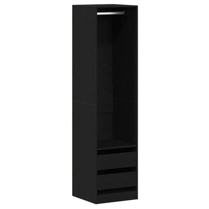 vidaXL Wardrobe Black Oak 50 x 50 x 200 cm Engineered Wood