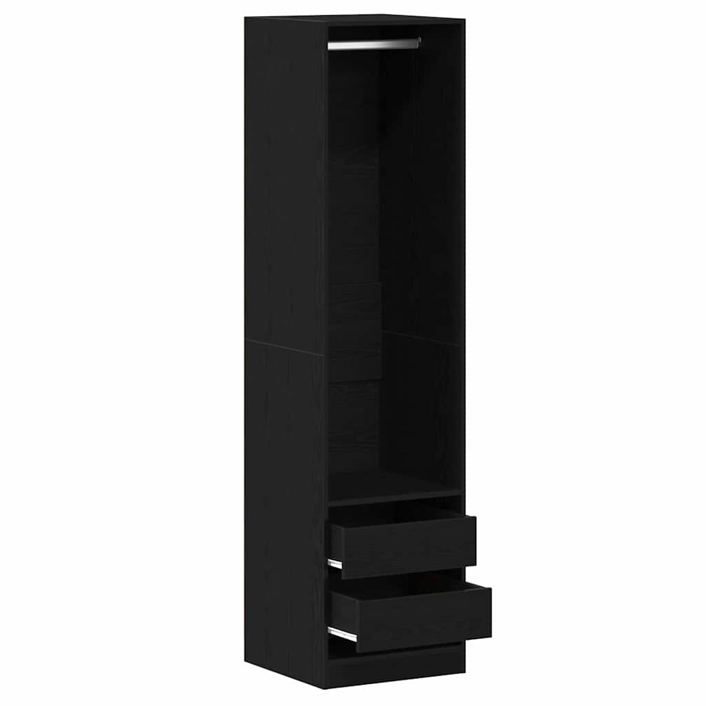 vidaXL Wardrobe Black Oak 50 x 50 x 200 cm Engineered Wood