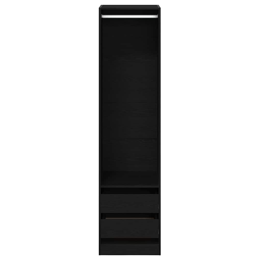 vidaXL Wardrobe Black Oak 50 x 50 x 200 cm Engineered Wood