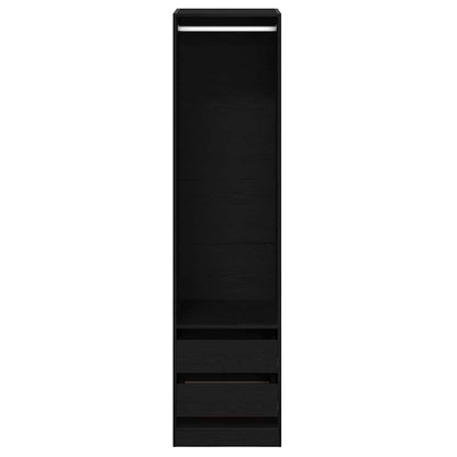 vidaXL Wardrobe Black Oak 50 x 50 x 200 cm Engineered Wood