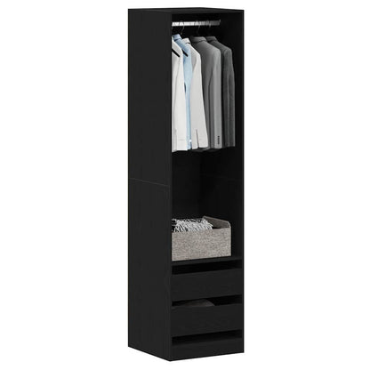 vidaXL Wardrobe Black Oak 50 x 50 x 200 cm Engineered Wood