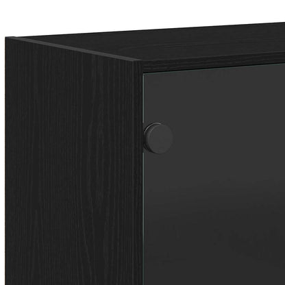 vidaXL Highboard Black Oak 68 x 37 x142 cm