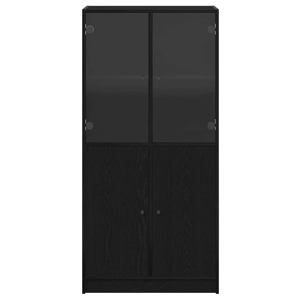 vidaXL Highboard Black Oak 68 x 37 x142 cm