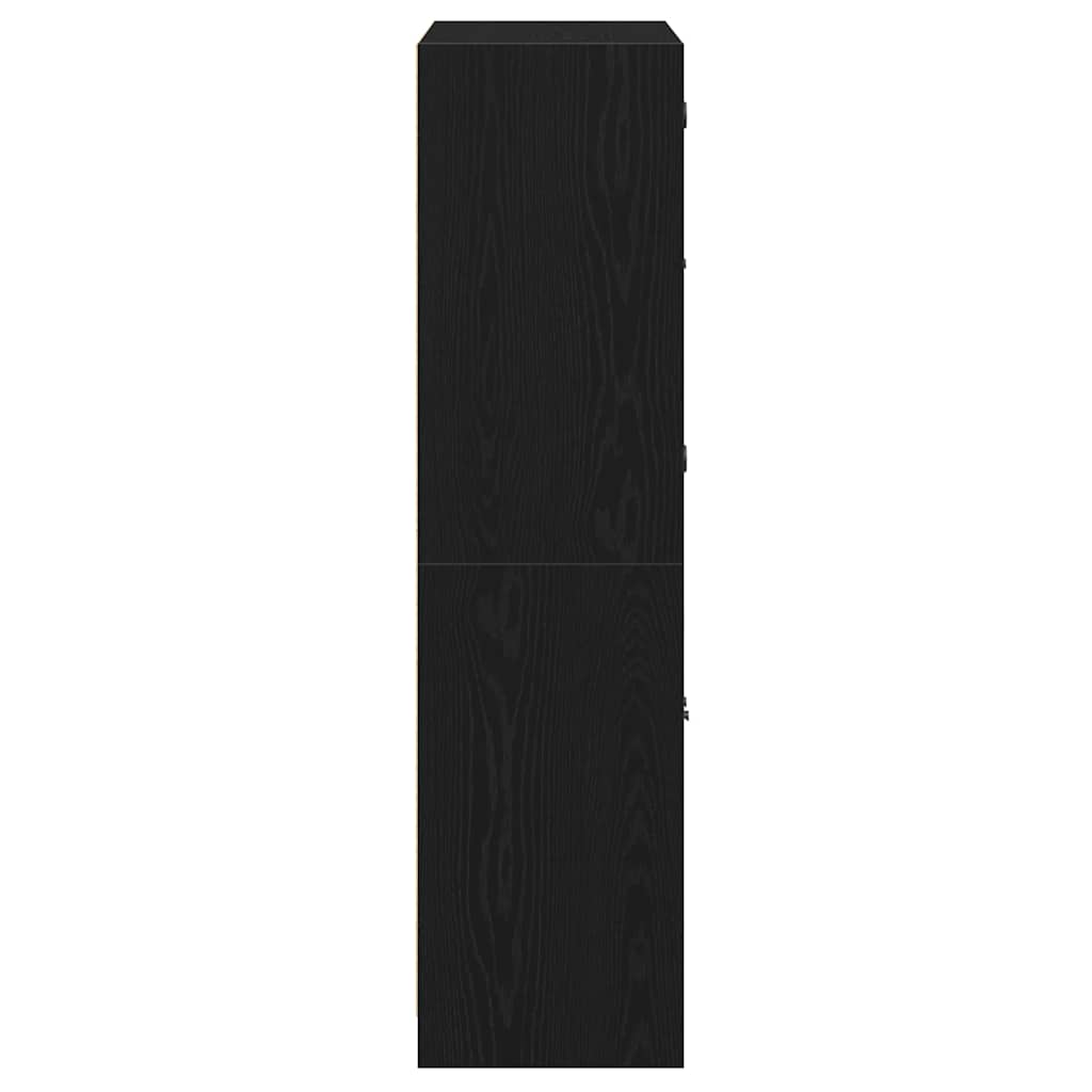 vidaXL Highboard Black Oak 68 x 37 x142 cm
