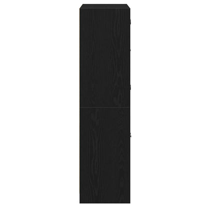 vidaXL Highboard Black Oak 68 x 37 x142 cm