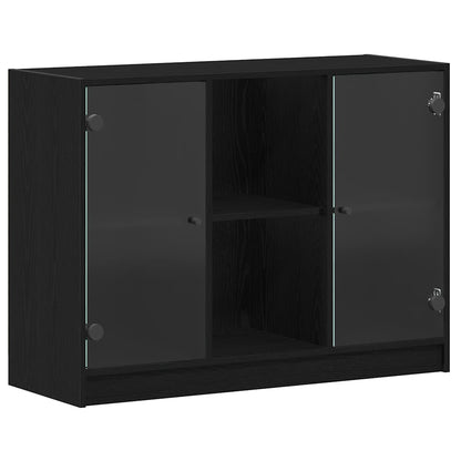 vidaXL Sideboard Black Oak 100 x 37 x 75.5 cm