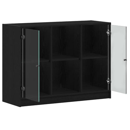 vidaXL Sideboard Black Oak 100 x 37 x 75.5 cm