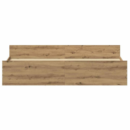 vidaXL Bed Frame Artisan Oak 203 x 203 x 50 cm Engineered Wood