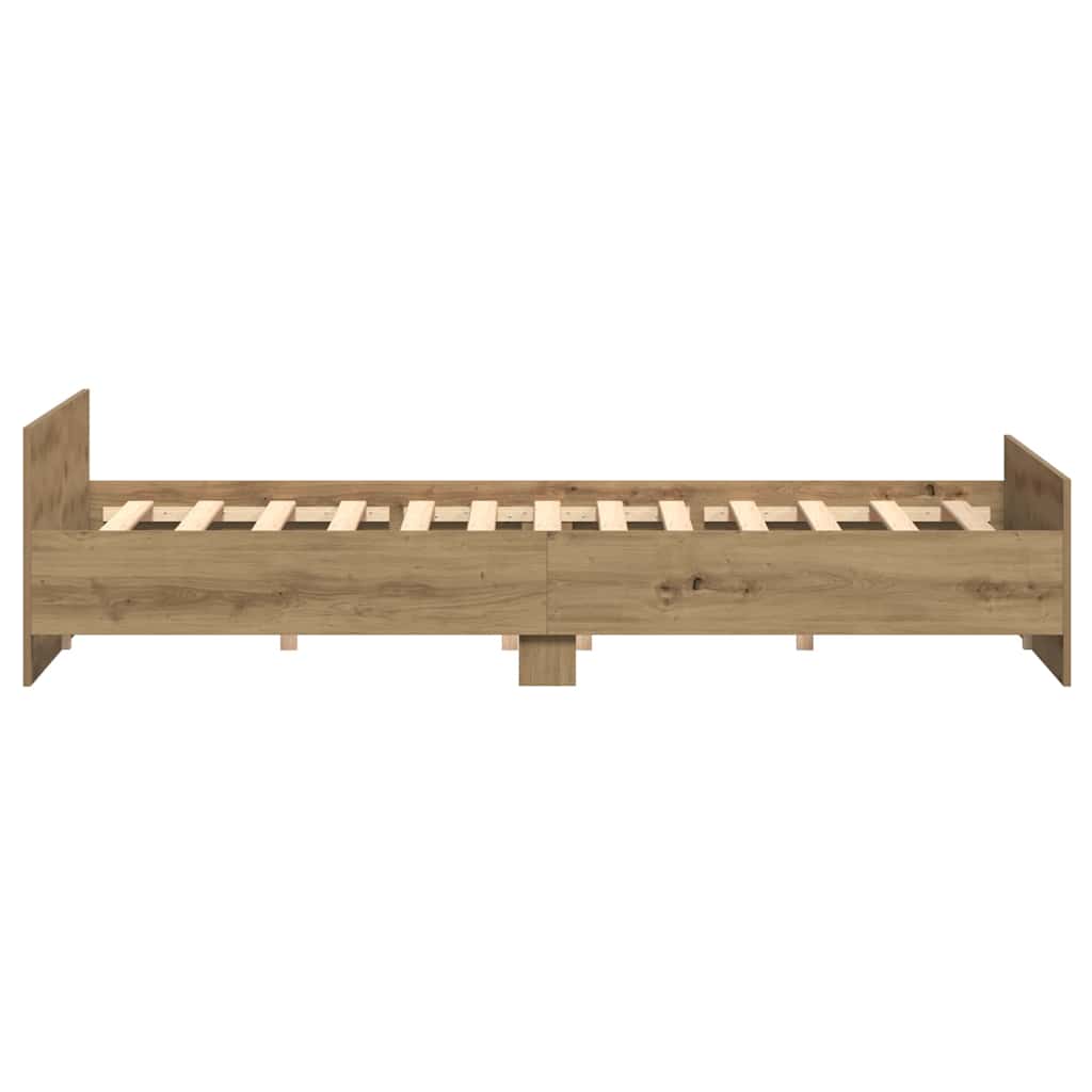 vidaXL Bed Frame Artisan Oak 203 x 203 x 50 cm Engineered Wood