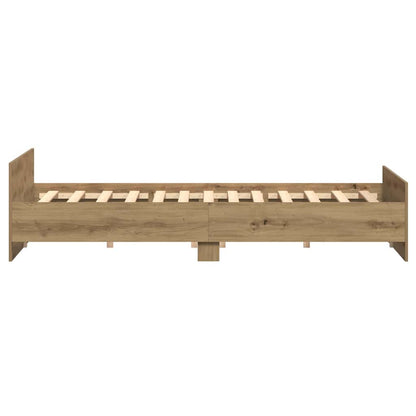 vidaXL Bed Frame Artisan Oak 203 x 203 x 50 cm Engineered Wood