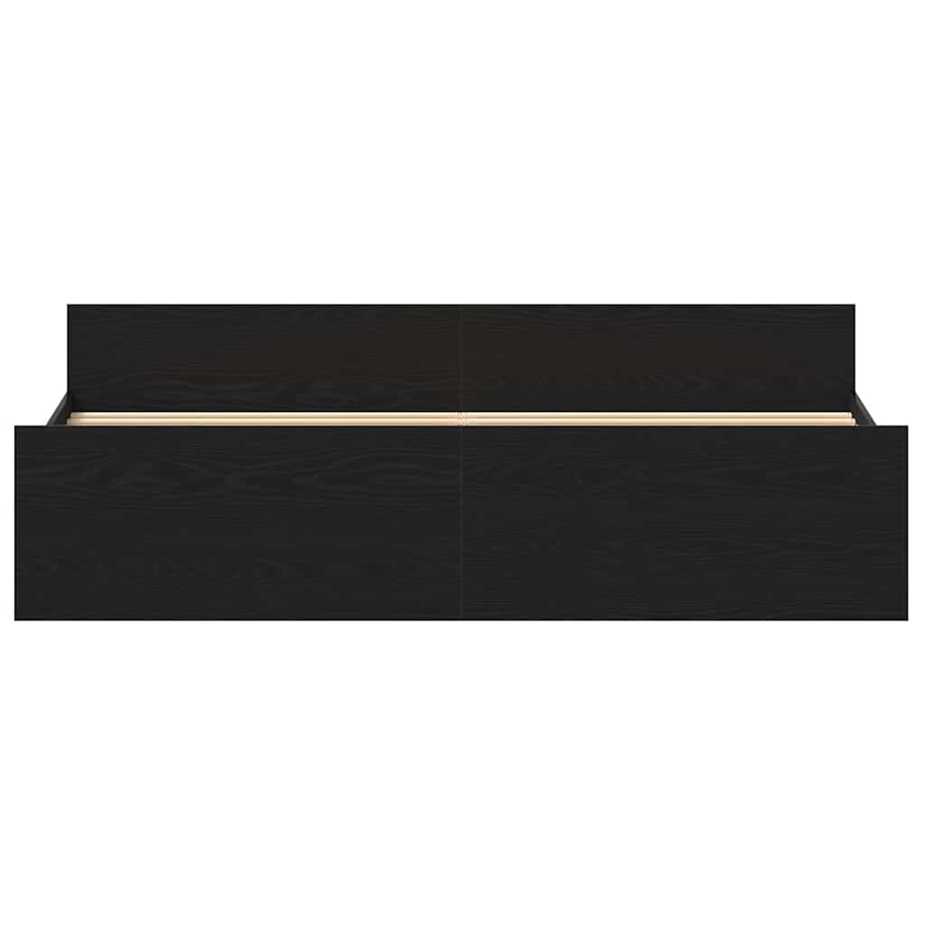 vidaXL Bed Frame without Mattress Black Oak 200x200 cm Engineered Wood