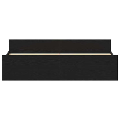vidaXL Bed Frame without Mattress Black Oak 200x200 cm Engineered Wood