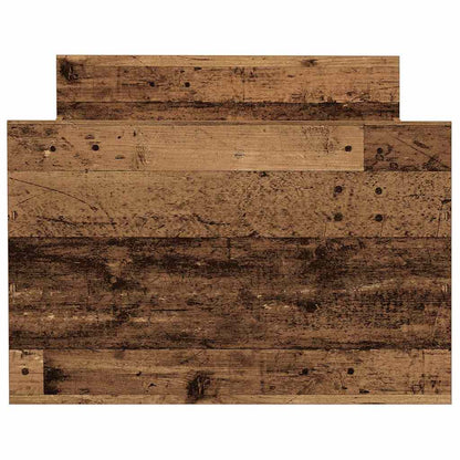 vidaXL Bed Frame with Drawer Old Wood 193 x 78 x 50 cm Engineered Wood