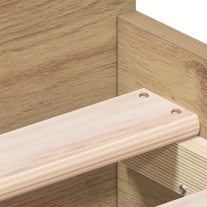vidaXL Bed Frame Artisan Oak 193 x 78 x 50 cm Engineered Wood