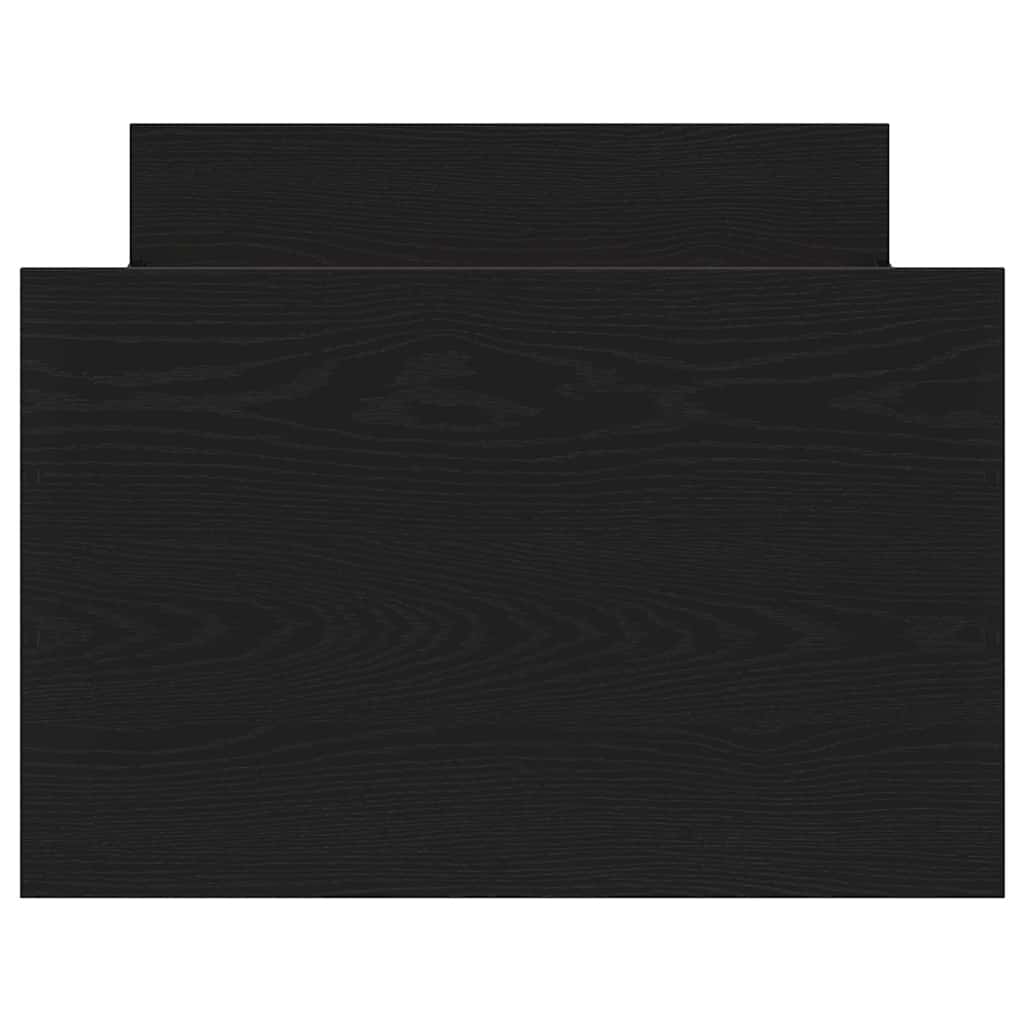 vidaXL Bed Frame Black Oak 193 x 78 x 50 cm Engineered Wood