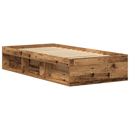 vidaXL Bed Frame without Mattress Old Wood 75x190 cm Engineered Wood