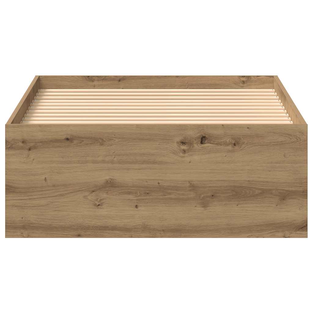 vidaXL Bed Frame without Mattress Artisan Oak 75x190 cm Engineered Wood