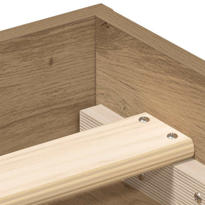 vidaXL Bed Frame without Mattress Artisan Oak 75x190 cm Engineered Wood