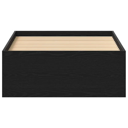 vidaXL Bed Frame without Mattress Black Oak 75x190 cm Engineered Wood
