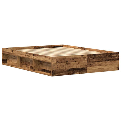 vidaXL Bed Frame without Mattress Old Wood 150x200 cm Engineered Wood
