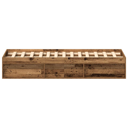 vidaXL Bed Frame without Mattress Old Wood 150x200 cm Engineered Wood