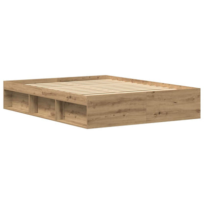 vidaXL Bed Frame without Mattress Artisan Oak 150x200 cm Engineered Wood