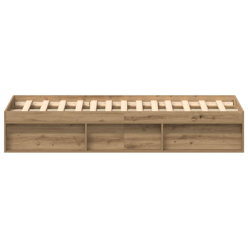 vidaXL Bed Frame without Mattress Artisan Oak 150x200 cm Engineered Wood