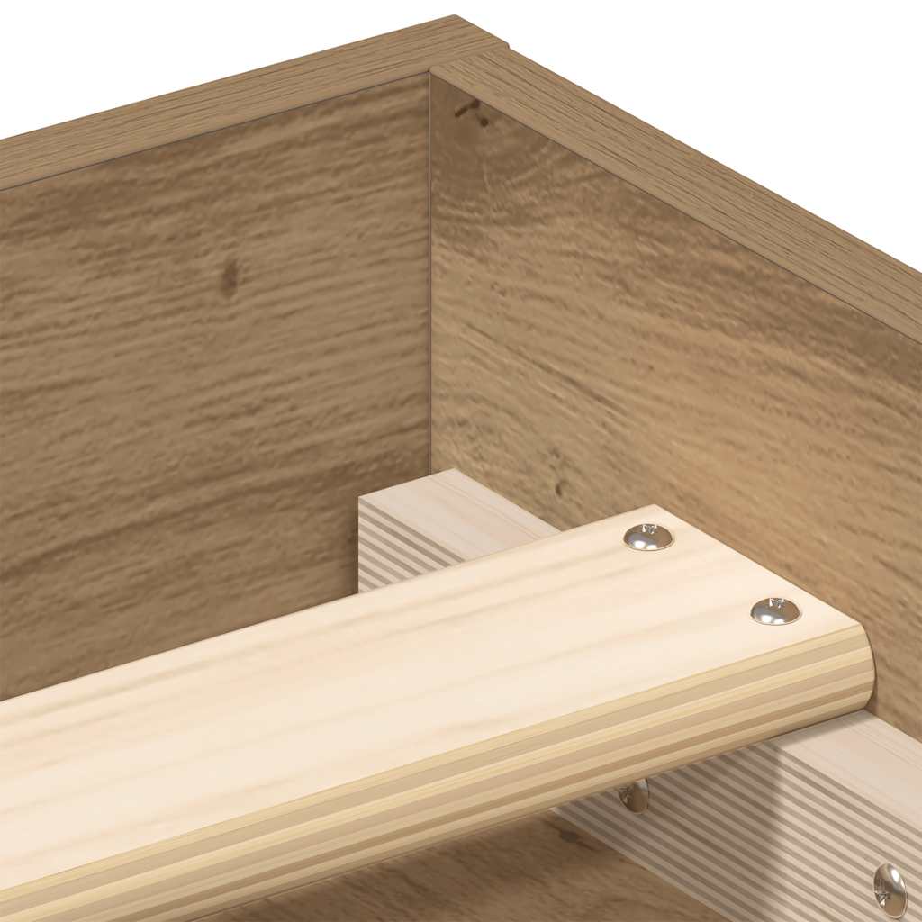 vidaXL Bed Frame without Mattress Artisan Oak 150x200 cm Engineered Wood