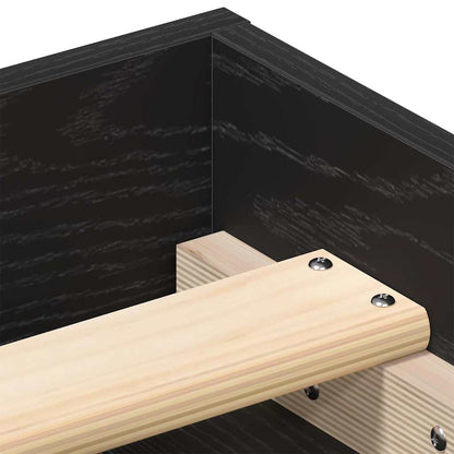 vidaXL Bed Frame without Mattress Black Oak 150x200 cm Engineered Wood