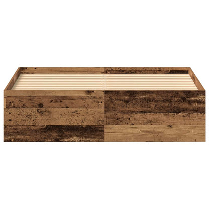 vidaXL Bed Frame without Mattress Old Wood 135x190 cm Engineered Wood
