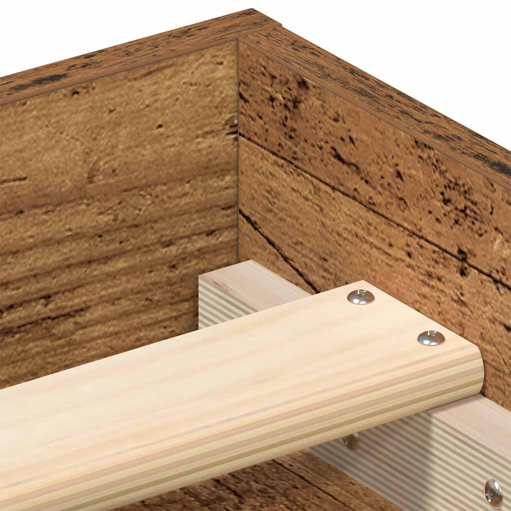 vidaXL Bed Frame without Mattress Old Wood 135x190 cm Engineered Wood