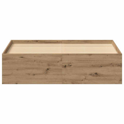 vidaXL Bed Frame without Mattress Artisan Oak 135x190 cm Engineered Wood