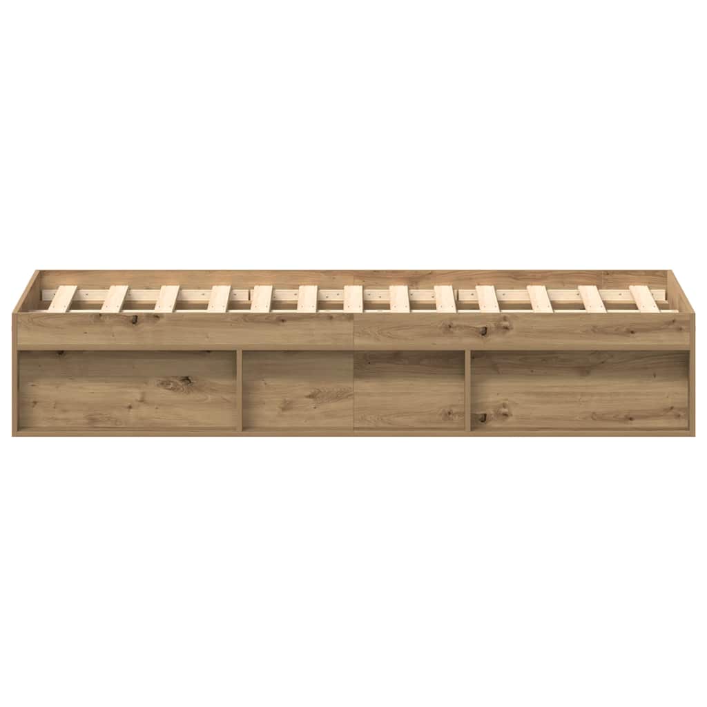 vidaXL Bed Frame without Mattress Artisan Oak 135x190 cm Engineered Wood