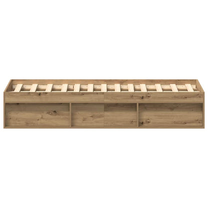 vidaXL Bed Frame without Mattress Artisan Oak 135x190 cm Engineered Wood