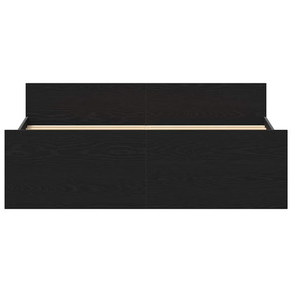 vidaXL Bed Frame without Mattress Black Oak 140x200 cm Engineered Wood