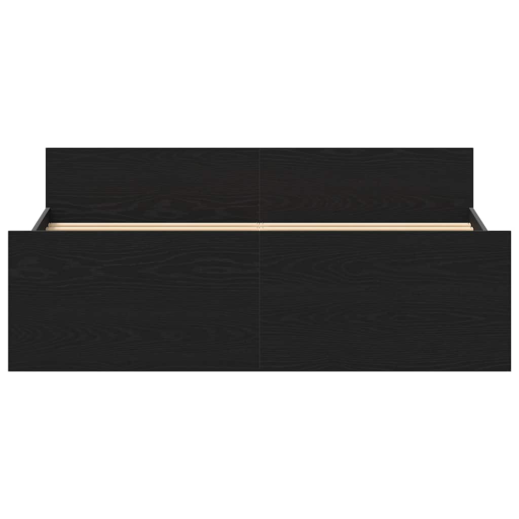 vidaXL Bed Frame without Mattress Black Oak 140x190 cm Engineered Wood