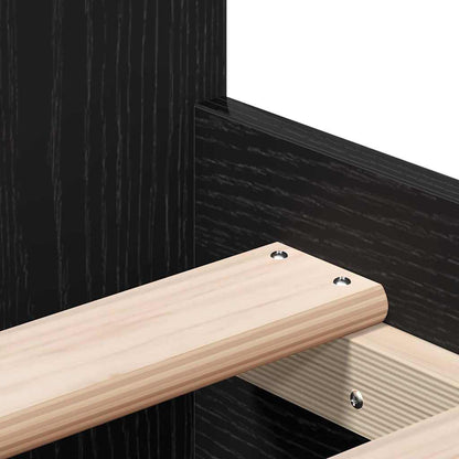 vidaXL Bed Frame Black Oak 203 x 103 x 50 cm Engineered Wood