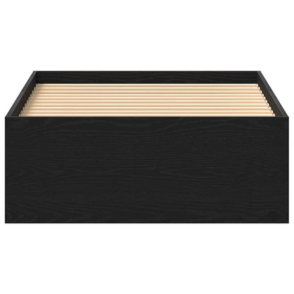 vidaXL Bed Frame without Mattress Black Oak 90x200 cm Engineered Wood