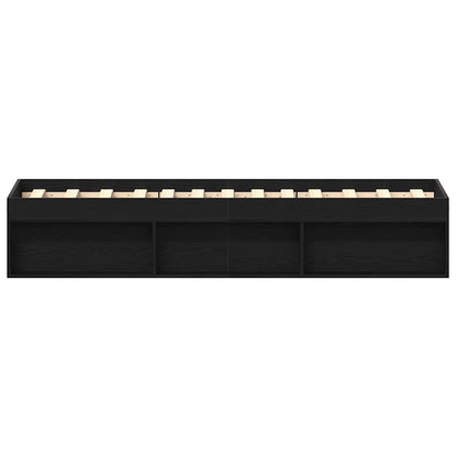 vidaXL Bed Frame without Mattress Black Oak 90x200 cm Engineered Wood