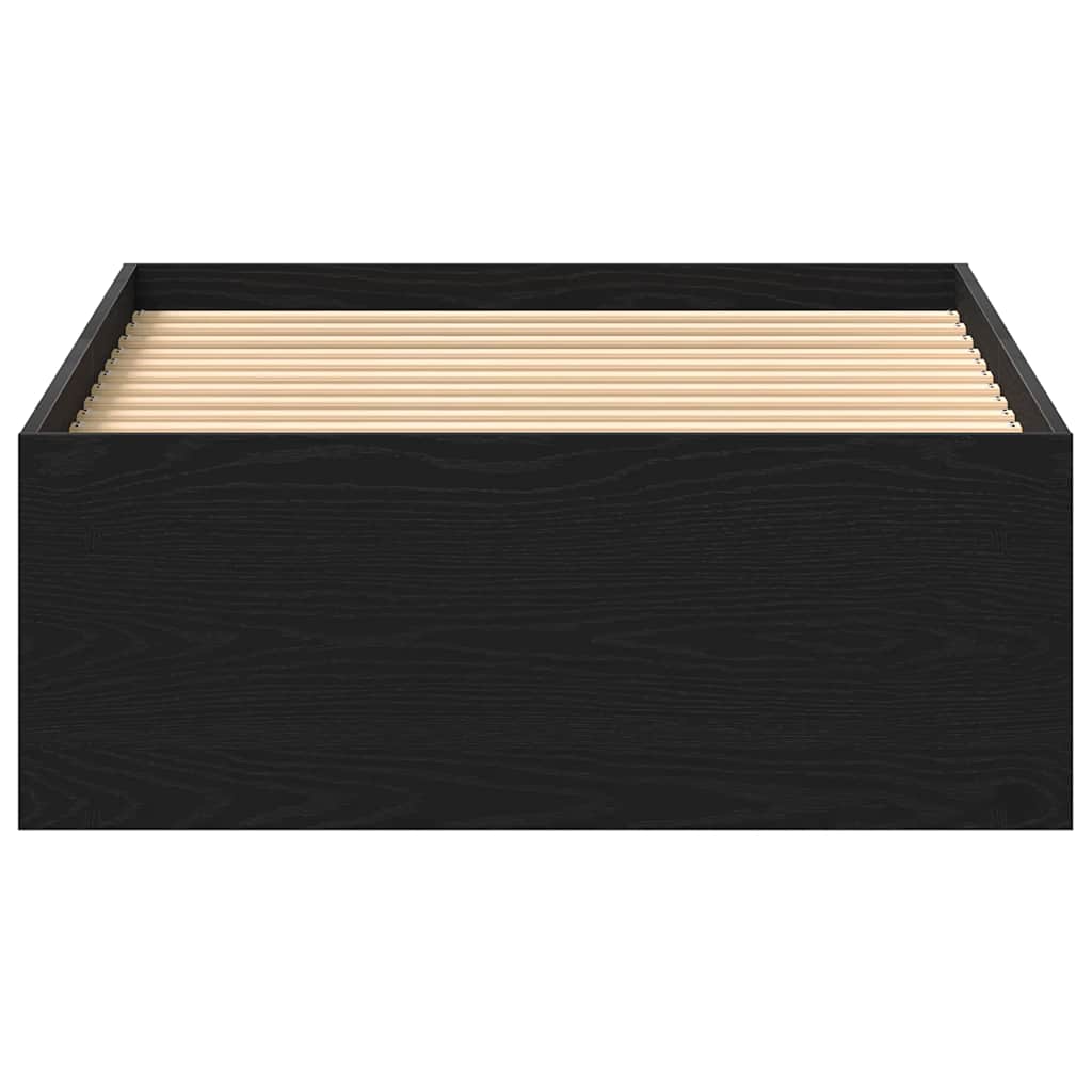 vidaXL Bed Frame without Mattress Black Oak 100x200 cm Engineered Wood