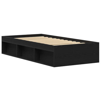 vidaXL Bed Frame without Mattress Black Oak 90x190 cm Engineered Wood