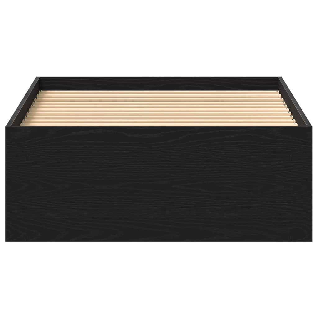 vidaXL Bed Frame without Mattress Black Oak 90x190 cm Engineered Wood