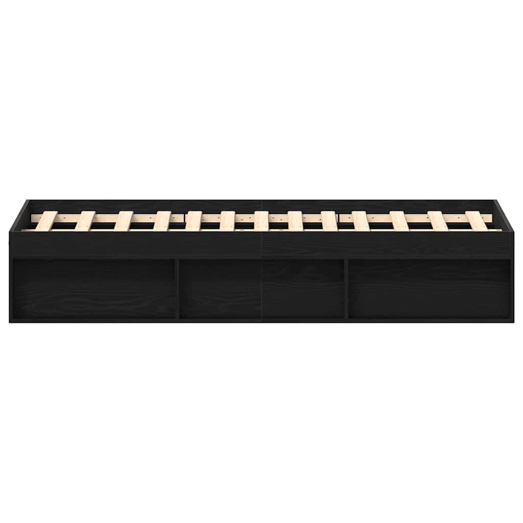 vidaXL Bed Frame without Mattress Black Oak 120x200 cm Engineered Wood