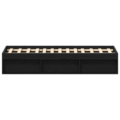 vidaXL Bed Frame without Mattress Black Oak 140x200 cm Engineered Wood