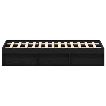 vidaXL Bed Frame without Mattress Black Oak 200x200 cm Engineered Wood