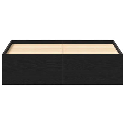 vidaXL Bed Frame without Mattress Black Oak 120x190 cm Engineered Wood