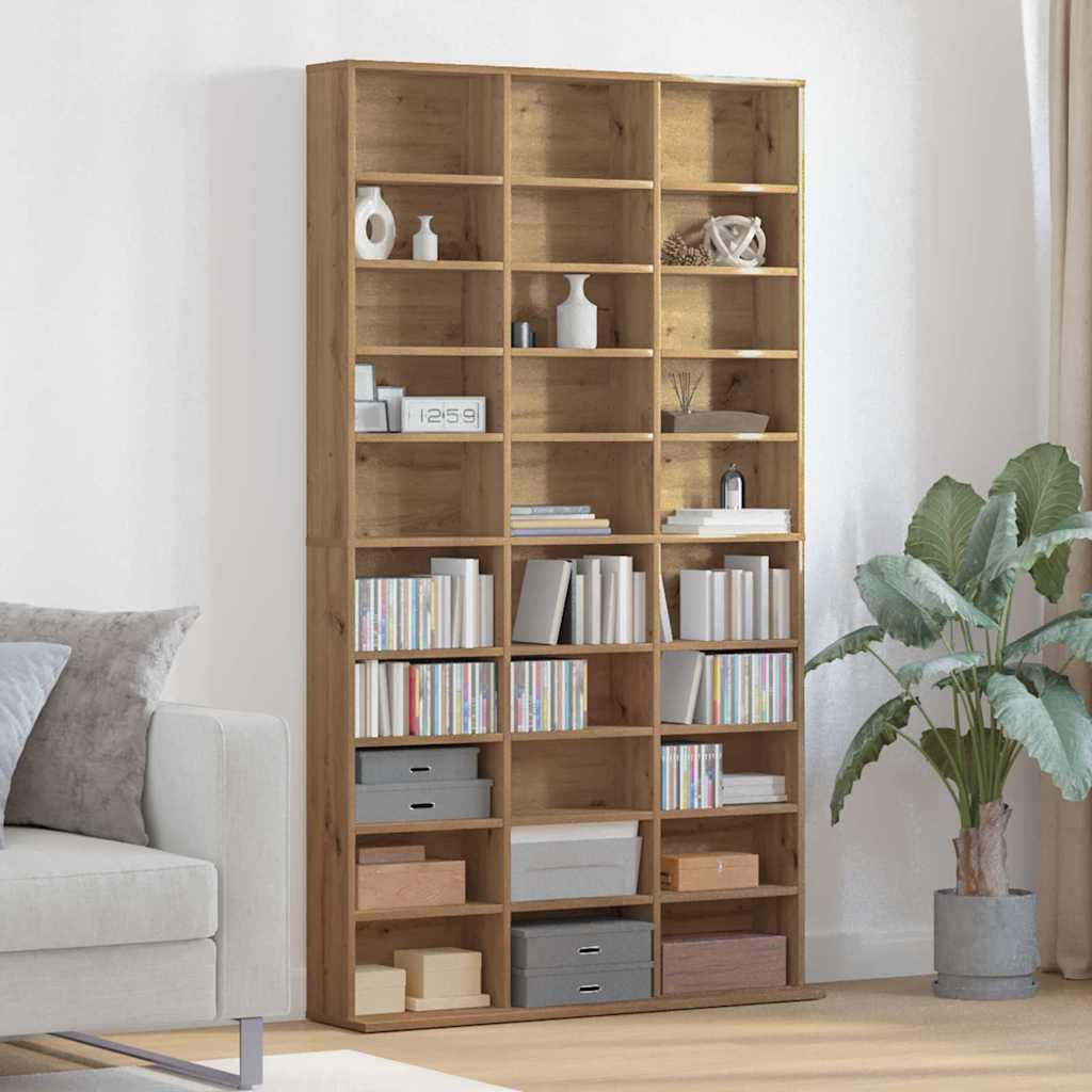 vidaXL CD Cabinet Artisan Oak 101 x 23 x 177.5 cm Engineered Wood